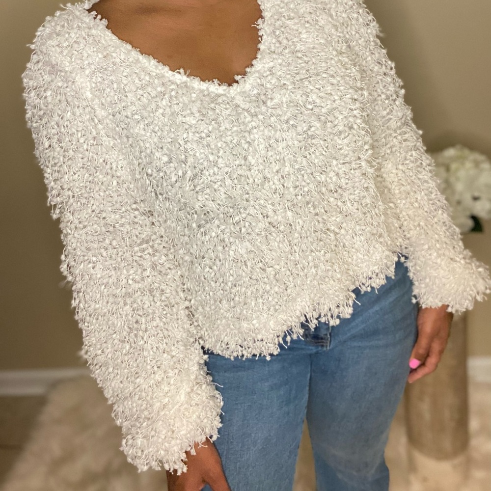 Textured Crop Sweater - Picture 2 of 2